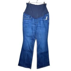 Old Navy Maternity Flare Full Panel Blue Denim Jeans Size 20 NWT MSRP $55